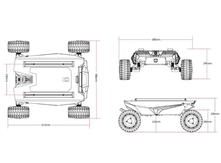 AgileX Scout Mini showcasing its dual-wheel setup