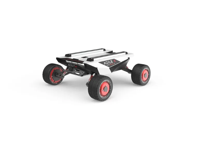 AgileX Scout Mini robot showcasing high-speed performance
