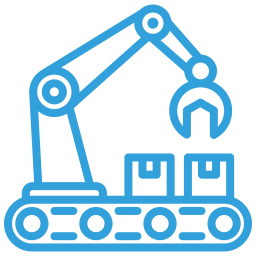 Robot arm automation icon