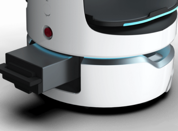 AI-powered BellaBot robot enhancing hospitality experience
