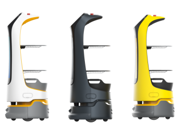 KettyBot Pro robot delivering food and promotional content