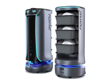 Pudu HolaBot robot performing contactless food collection