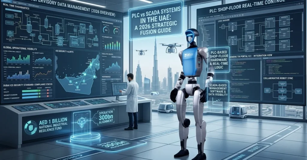PLC vs SCADA Systems in the UAE: A 2026 Strategic Automation Guide
