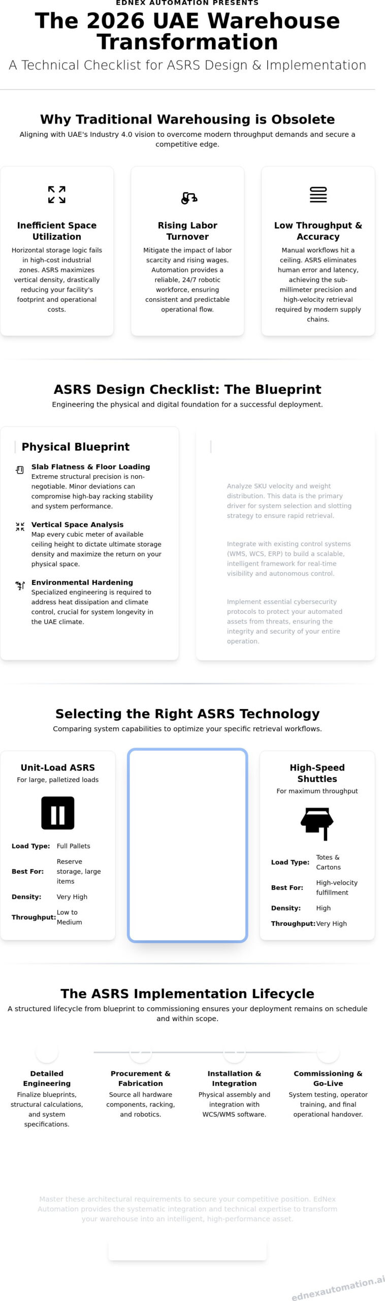 ASRS Design and Implementation: The 2026 Strategic Checklist for UAE Industrial Excellence