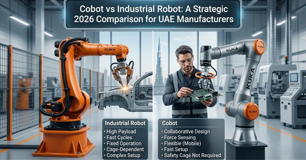 Cobot vs Industrial Robot: A Strategic 2026 Comparison for UAE Manufacturers