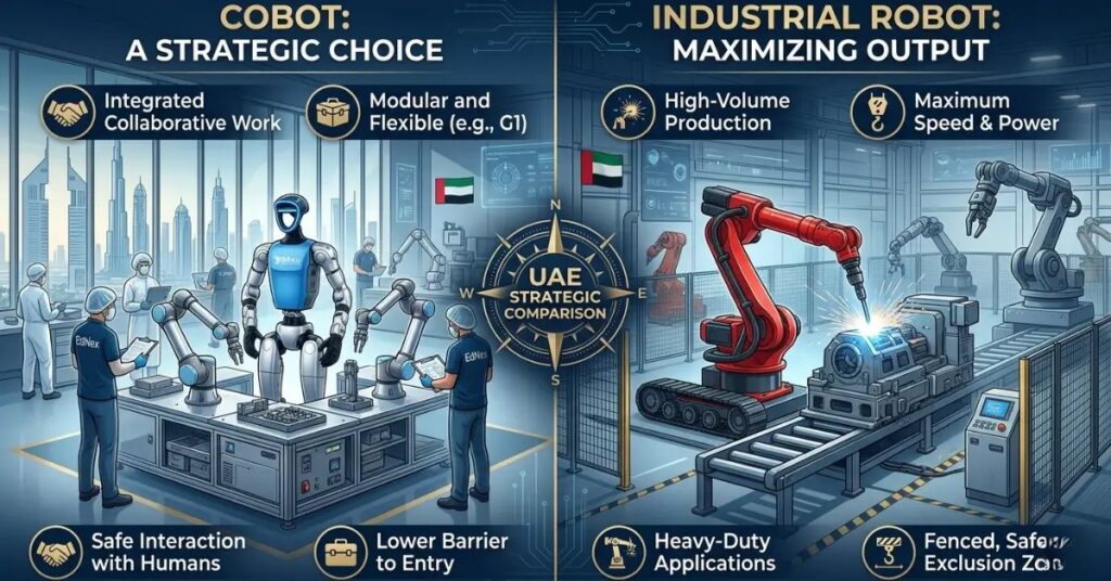 Cobot vs Industrial Robot: A Strategic Comparison for UAE Manufacturing